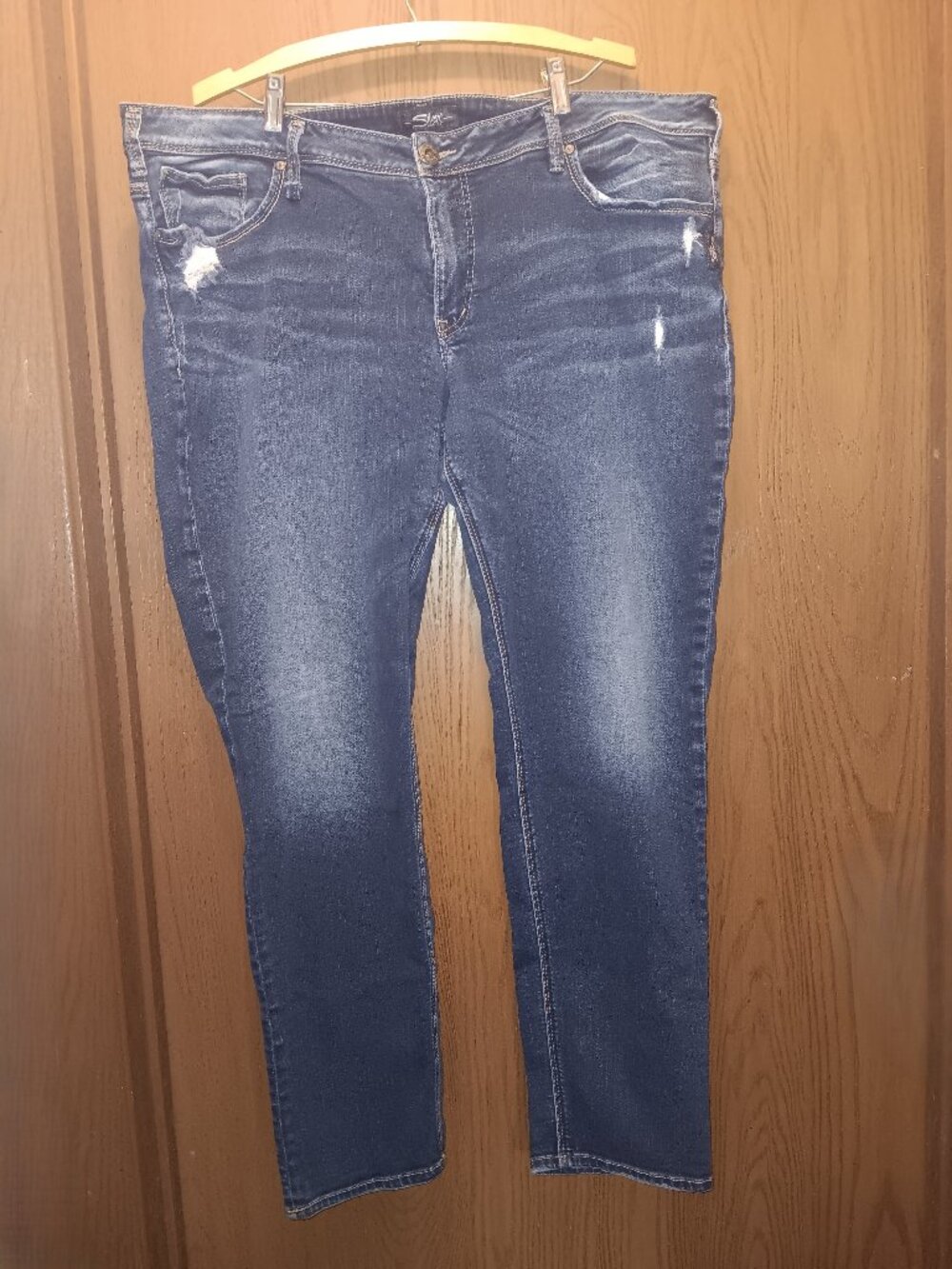 Silver Jeans Co. 'Sam' plus size women's distressed boyfriend jeans sz 24